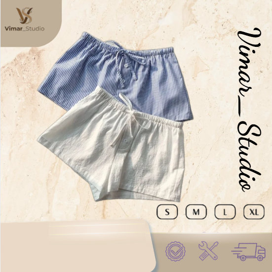 Quần Short Nữ Vimar Studio – Vải Đũi/Cotton Mềm, Form Rộng Thoáng Mát