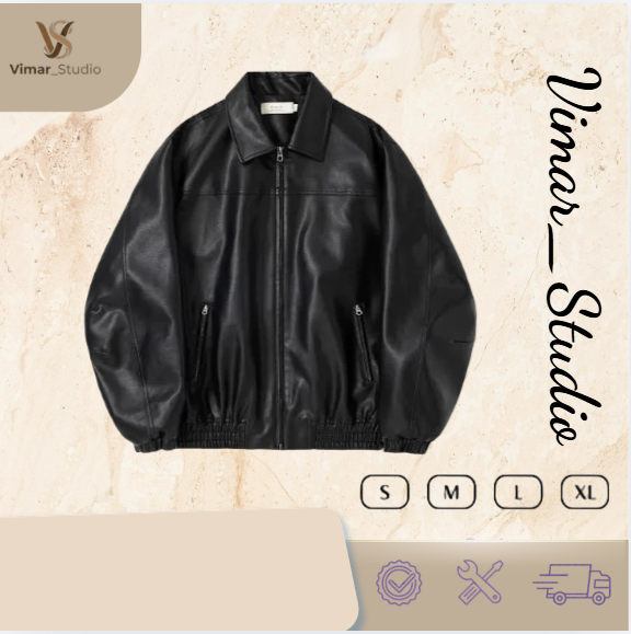 Áo Khoác Da Vimar Studio - Phong Cách Minimalist Bomber